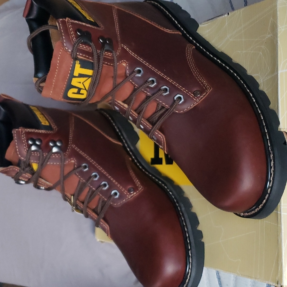CATERPILLAR Men brown work construction carpenter boots size 13